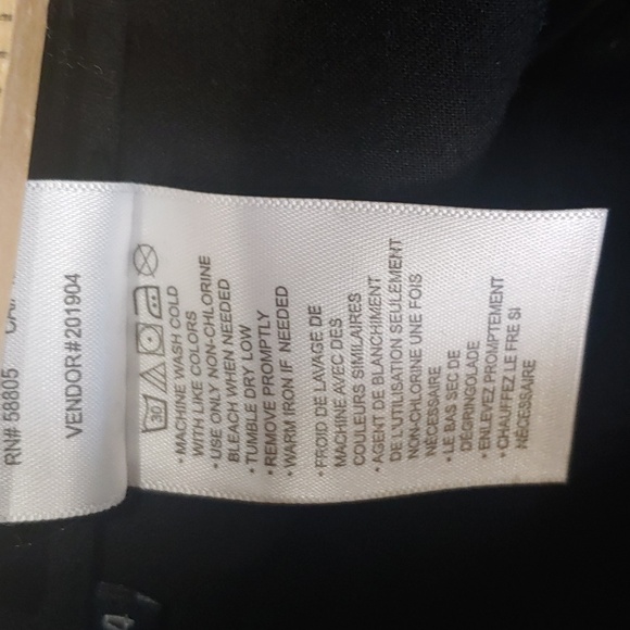 NWT Harbor Bay Black Men's Flat Front Slacks Pants Size 38" x 34" - Picture 7 of 9